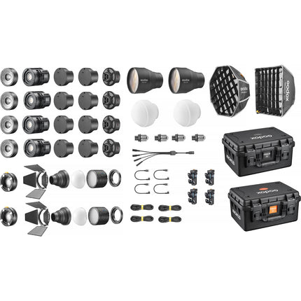 Godox KNOWLED MS60Bi Luz LED bicolor Kit 4 luces 17400 Lux 2800-6500K