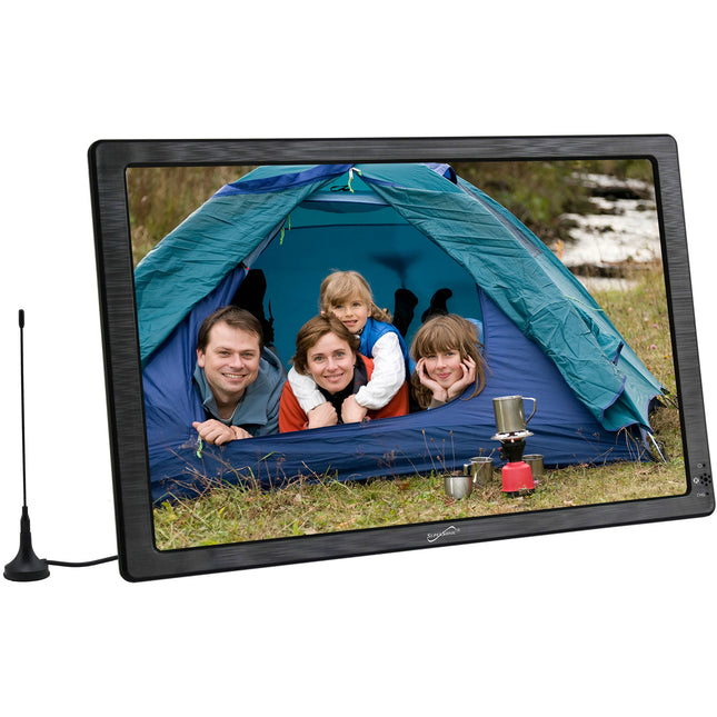 Supersonic SC-2812 Televisor LED portátil 12 HD 1280x800 con radio FM y batería recargable