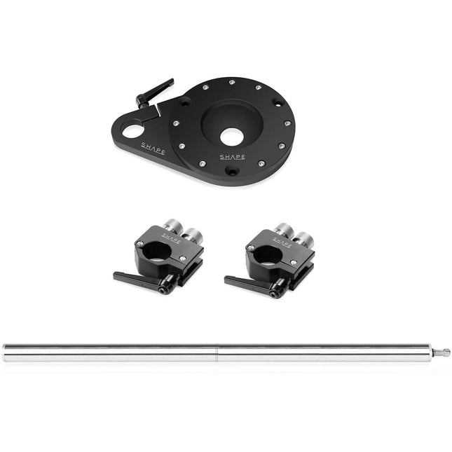 SHAPE Kit de Cuenco 100mm para Carro de Cámara con Poste Plateado 32" y Placa de Montaje