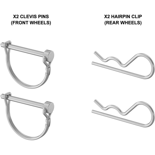 Lava Cart Quick Release Kit para RocknRoller R12 R18 con cierre sin herramientas y pasadores de seguridad