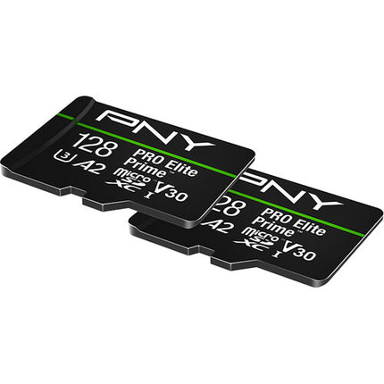 PNY 128GB PRO Elite Prime tarjeta microSDXC 200MB/s 150MB/s 2-Pack