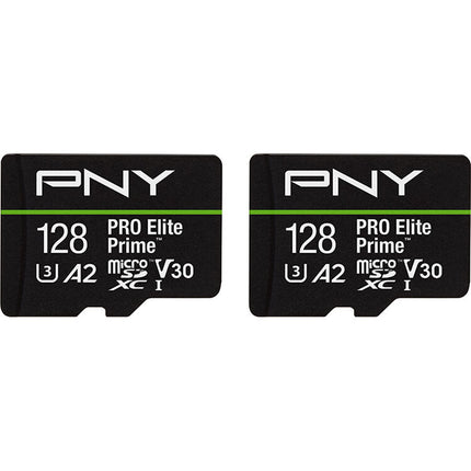 PNY 128GB PRO Elite Prime tarjeta microSDXC 200MB/s 150MB/s 2-Pack