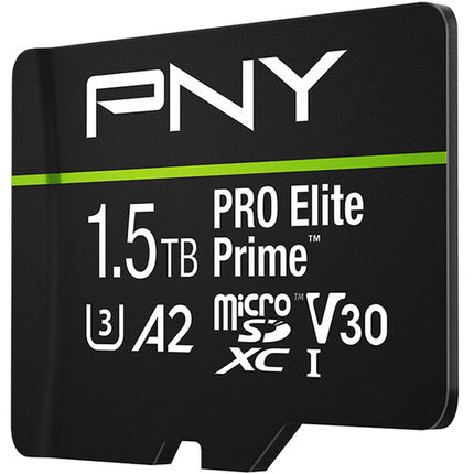 PNY 1.5TB PRO Elite Prime microSDXC Tarjeta Memoria 200MBs Velocidad Lectura Adaptador SD