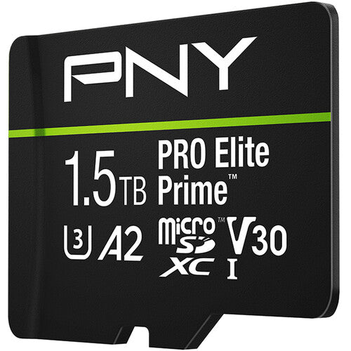 PNY 1.5TB PRO Elite Prime microSDXC Tarjeta Memoria 200MBs Velocidad Lectura Adaptador SD