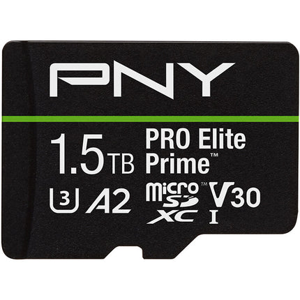 PNY 1.5TB PRO Elite Prime microSDXC Tarjeta Memoria 200MBs Velocidad Lectura Adaptador SD
