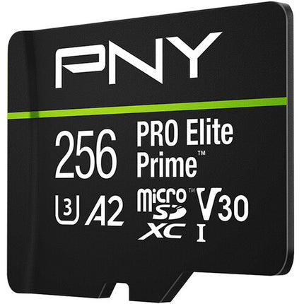 PNY 256GB microSDXC PRO Elite Prime tarjeta memoria A2 UHS-I V30 con adaptador SD