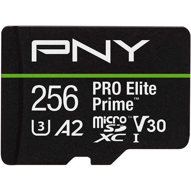 PNY 256GB microSDXC PRO Elite Prime tarjeta memoria A2 UHS-I V30 con adaptador SD