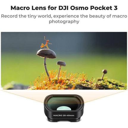 K&F Concept Lente Macro 10x para DJI Pocket 3 con Protector de Pantalla