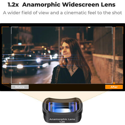 K&F Concept Nano-X Kit de Filtros ND y Lentes Magnéticos para DJI Osmo Pocket 3 con Filtros ND 128 y Lente Anamórfico 1.2x