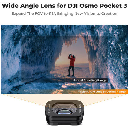K&F Concept Nano-X Kit de Filtros ND y Lentes Magnéticos para DJI Osmo Pocket 3 con Filtros ND 128 y Lente Anamórfico 1.2x
