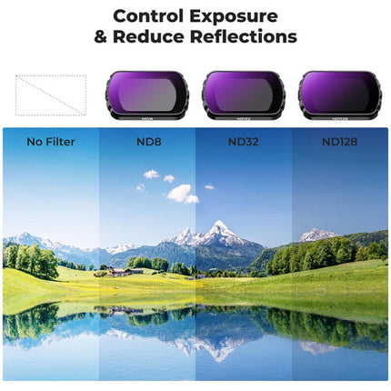 K&F Concept Nano-X Kit de Filtros ND y Lentes Magnéticos para DJI Osmo Pocket 3 con Filtros ND 128 y Lente Anamórfico 1.2x