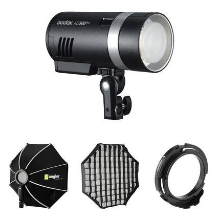 Godox AD300Pro Flash Exterior con Softbox Octagonal 24" y Grid Kit