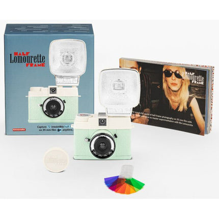 Lomography Lomourette Cámara Medio Formato 24mm f/8 Flash y Filtros