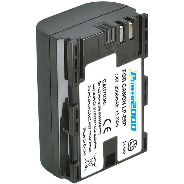Power2000 LP-E6p Batería 2600mAh para Cámara Canon EOS R5 Mark II