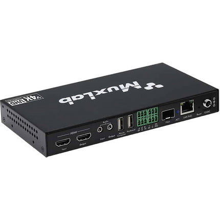 MuxLab KVM sobre IP PoE Transceptor Estación de Trabajo 4K30 hasta 100m Fiber Ethernet