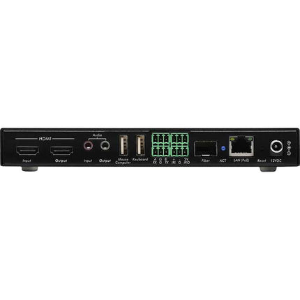 MuxLab KVM sobre IP PoE Transceptor Estación de Trabajo 4K30 hasta 100m Fiber Ethernet
