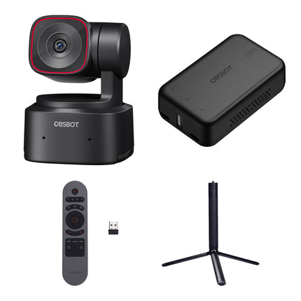 OBSBOT Tiny 2 Lite Cámara Web PTZ 4K UHD Zoom 4x Kit con Control Remoto