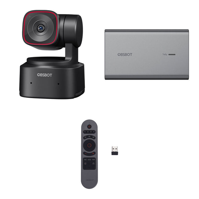 OBSBOT Tiny 2 Lite Webcam PTZ 4K 30 UHD Sensor 1/2" Kit Control Remoto
