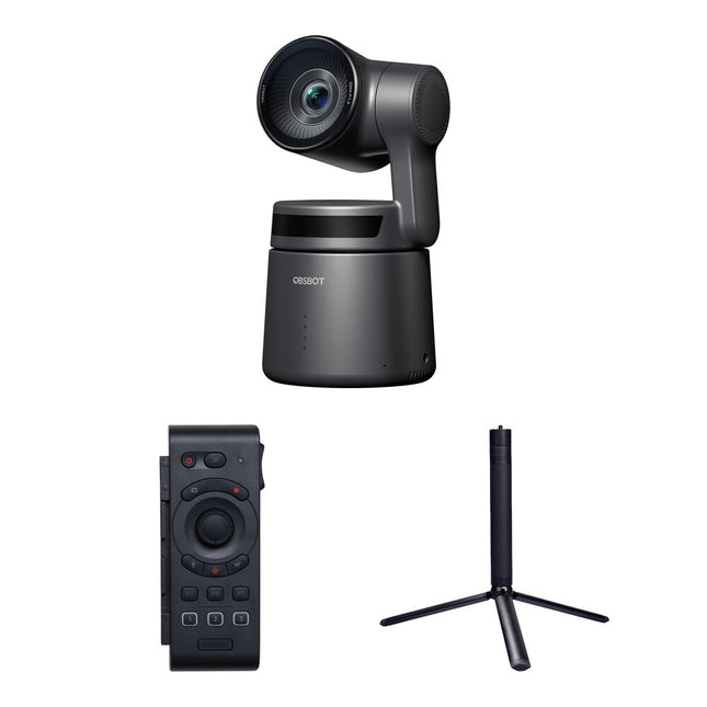 OBSBOT Tail Air Cámara PTZ con Control Remoto Trípode 4K 4x Zoom
