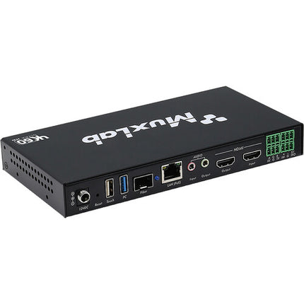 MuxLab 4K60 Transceptor KVM sobre IP PoE Video 4K60 hasta 100 m Fiber Ethernet