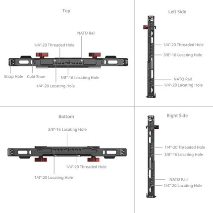 SmallRig Universal Cage para iPad con Parasol Desmontable y Sujeción Rápida