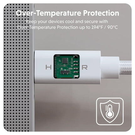 HYPER HyperDrive Next Cable USB-C USB4 4 pies 40 Gb/s 240W Blanco