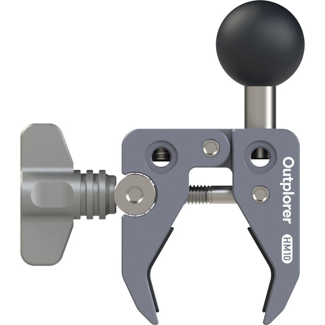 Outplorer HM10 Soporte de Manillar con Abrazadera de Aluminio y Bola de Acero inoxidable 1"