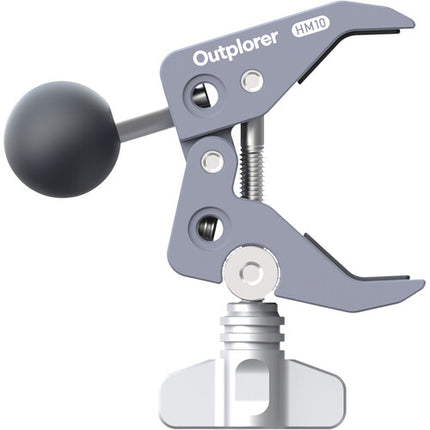 Outplorer HM10 Soporte de Manillar con Abrazadera de Aluminio y Bola de Acero inoxidable 1"