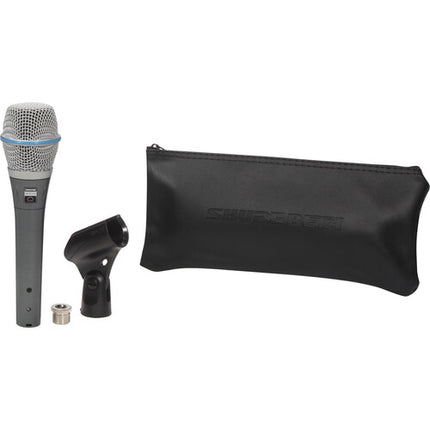 Shure Beta 87A Micrófono Condensador Supercardioide para Estudio y Escenario con Adaptador y Funda