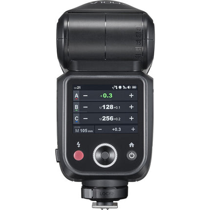Godox V100 Flash para Nikon 100W Zoom 28-105mm con batería VB30