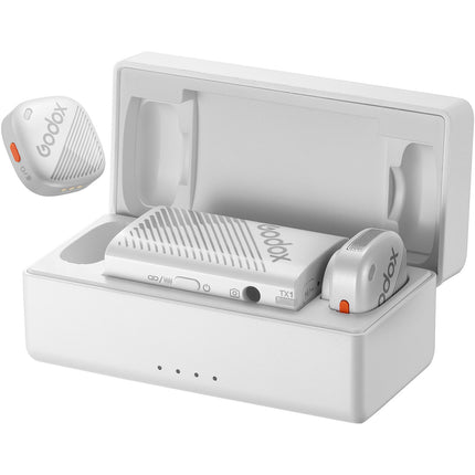 Godox Cube-C Sistema de Micrófono Inalámbrico 2 Personas 984' Alcance 10h Batería Blanco