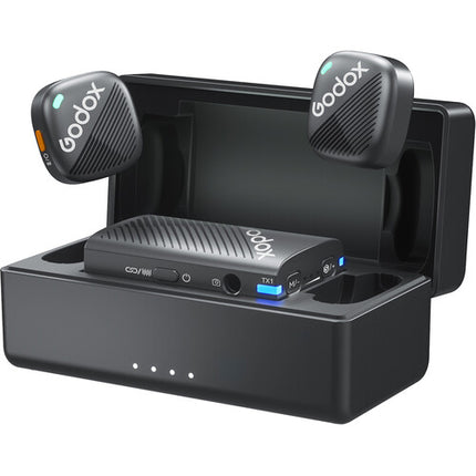 Godox Cube-C Sistema Micrófono Inalámbrico 2 Personas 984 Pies 10 Horas Batería Kit Combo