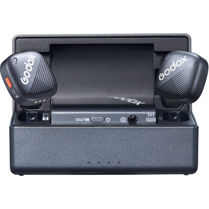 Godox Cube-C Sistema Micrófono Inalámbrico 2 Personas 984 Pies 10 Horas Batería Kit Combo