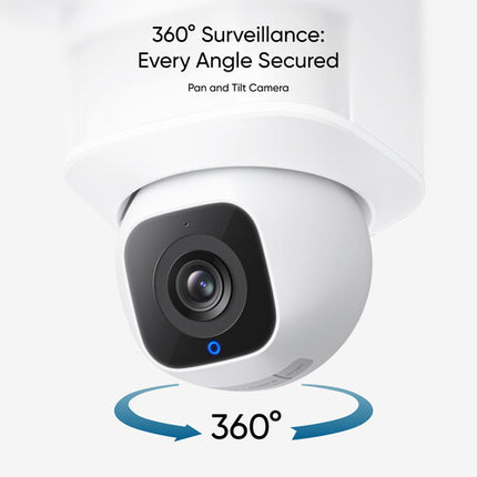 eufy Security E30 Cámara de Seguridad Exterior 2K 360° Pan y Tilt 3x2000 Lúmenes