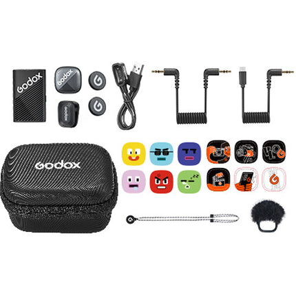 Godox Cube-C Sistema de Micrófono Inalámbrico 2.4 GHz 984' Alcance y 10h Batería