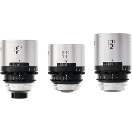 BLAZAR LENS Remus Set de 3 lentes anamórficos 33 50 100mm T1.8 T2.8 Estuche rígido