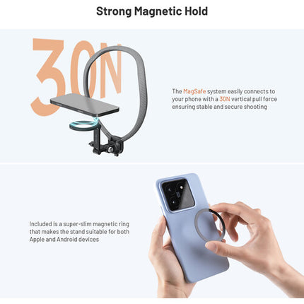 PGYTECH CapLock Soporte Magnético para Cuello Ajustable para Smartphones