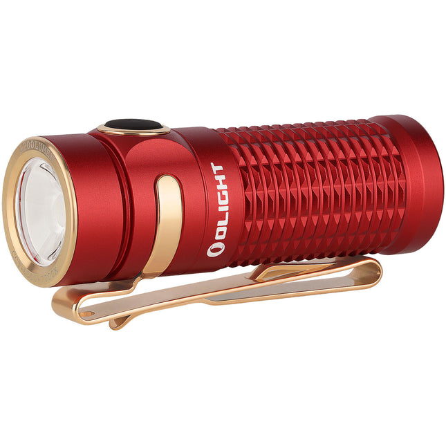 Olight Baton 3 Premium Edition Linterna LED Roja 1200 Lúmenes IPX8 con Carga Inalámbrica