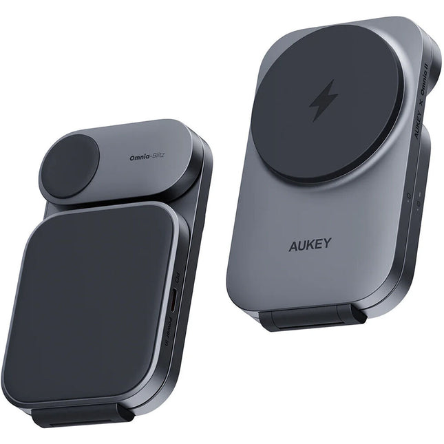 AUKEY MagFusion Z Estación de carga inalámbrica plegable 15W Qi2 3 en 1