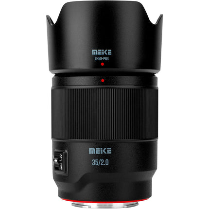 Meike 35mm f2 AF Lente para Sony E Distancia Mínima 1.5 pies Diáfragma 9 Hojas