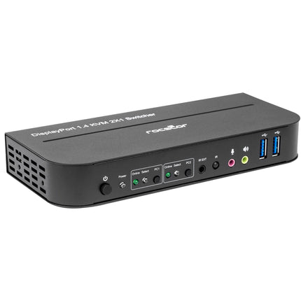 Rocstor SolidKVM SK05 Switch KVM DisplayPort 1.4 y USB 3.0 4K 4096x2160 con control remoto IR