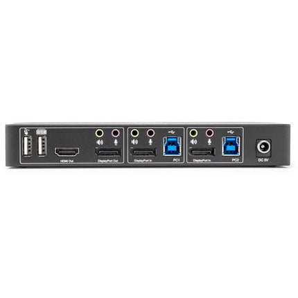 Rocstor SolidKVM SK05 Switch KVM DisplayPort 1.4 y USB 3.0 4K 4096x2160 con control remoto IR