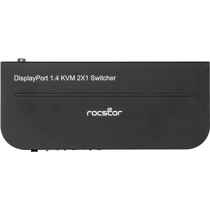 Rocstor SolidKVM SK05 Switch KVM DisplayPort 1.4 y USB 3.0 4K 4096x2160 con control remoto IR