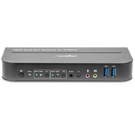 Rocstor SolidKVM SK06 Switch KVM 2x1 HDMI 4K USB 3.0 con control remoto