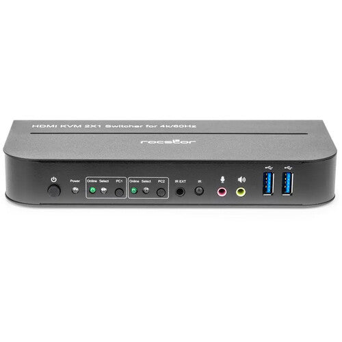 Rocstor SolidKVM SK06 Switch KVM 2x1 HDMI 4K USB 3.0 con control remoto