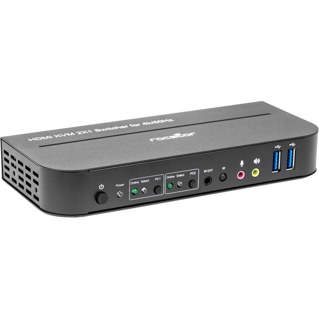Rocstor SolidKVM SK06 Switch KVM 2x1 HDMI 4K USB 3.0 con control remoto