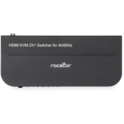 Rocstor SolidKVM SK06 Switch KVM 2x1 HDMI 4K USB 3.0 con control remoto