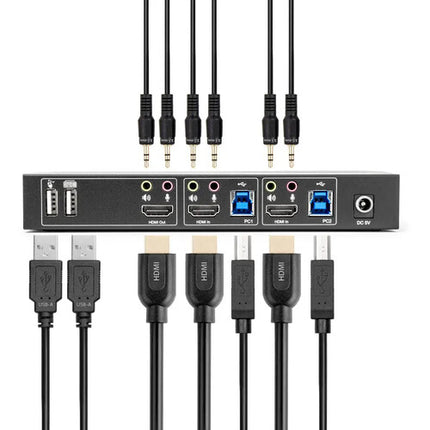 Rocstor SolidKVM SK06 Switch KVM 2x1 HDMI 4K USB 3.0 con control remoto