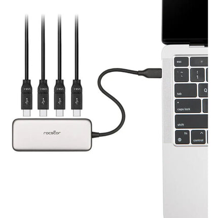 Rocstor Hub USB-C a Cuatro USB-C 3.1 Gen 2 10 Gb/s Carga 1.5A