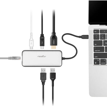 Rocstor 6-en-1 USB-C 3.2 Gen 2 Hub con USB-C 100W y HDMI 4K 60Hz